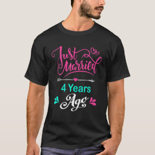 4Th Wedding Anniversary Matching Couple Him And He T-Shirt