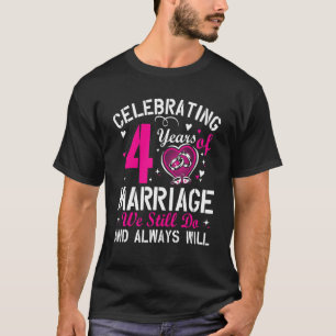 4th Wedding Anniversary Matching Couple Men Women T-Shirt
