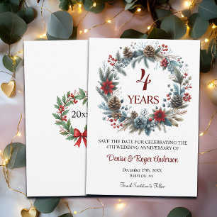 4th Wedding Anniversary Winter Save The Date