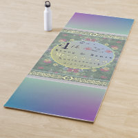 4th Year Wedding Anniversary Green&Blue Flower