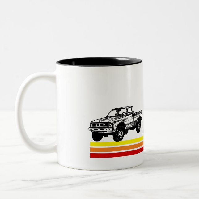 4WD 80s Truck Stripes Two-Tone Coffee Mug (Left)