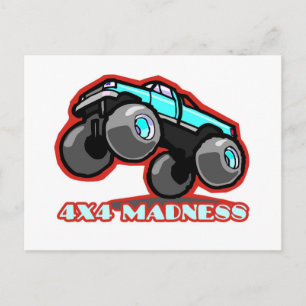 4x4 Madness: Jumping off-road Monster Truck Postcard