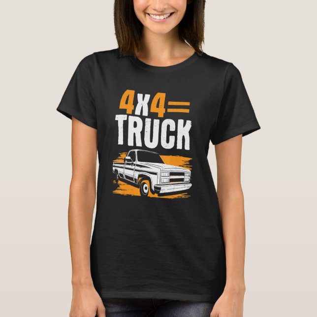 4x4 Truck Offroad Suv Pickup Redneck Rockabilly T-Shirt (Front)