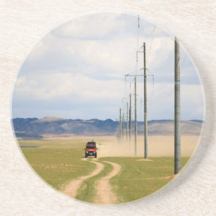 4X4 Vehicles On Dirt Road, Gobi Desert Coaster