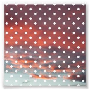 4x4 White Polka Dot Photo