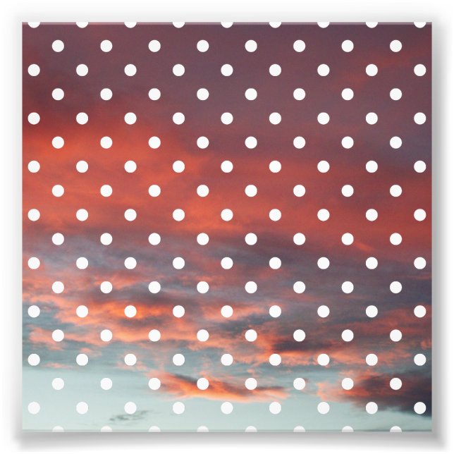 4x4 White Polka Dot Photo Print (Front)