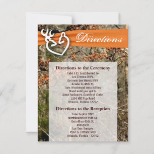 4x5 Directions Card Deer Couple Doe Buck Camo