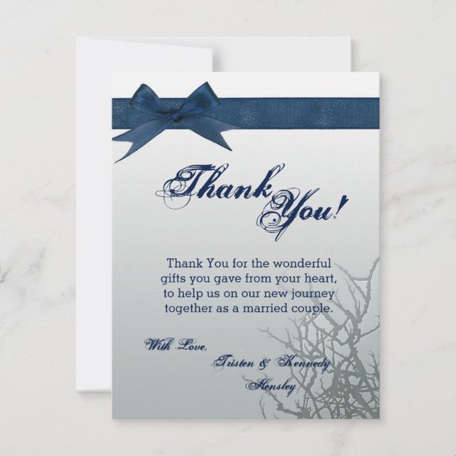 4x5 FLAT Thank You Card Frosted Glass Cracked Mirr (Front)