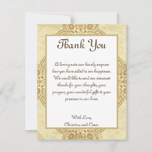 4x5 FLAT Thank You Card Moroccan Party