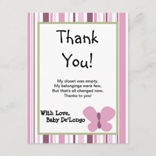 4x5 FLAT Thank You Card Sugar Plum