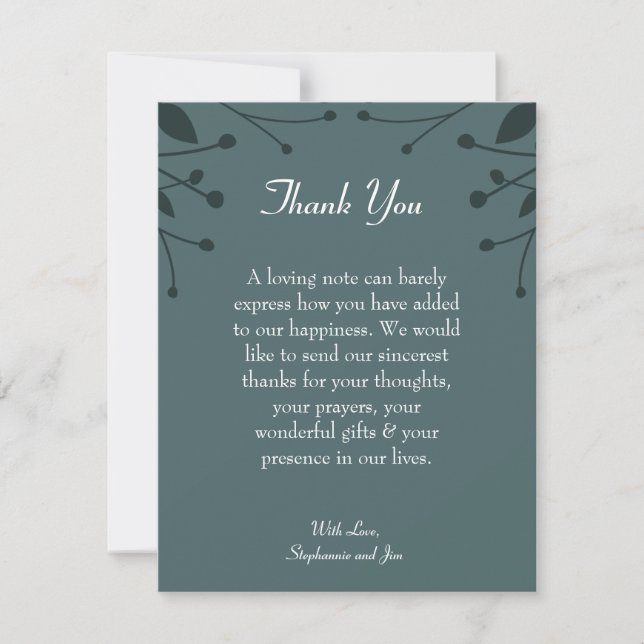 4x5 FLAT Thank You Card Twilight Twigs (Front)