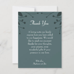 4x5 FLAT Thank You Card Twilight Twigs