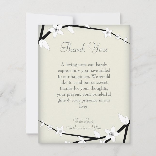 4x5 FLAT Thank You Card Winter Blossom (Front)