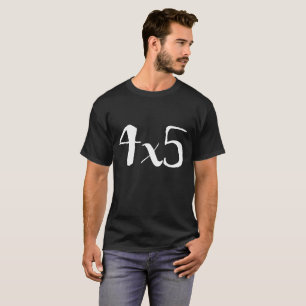 4x5 Large Format Photography Tee - white on dark