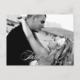 4x5 Typography Thank You Photo Portrait Post Card