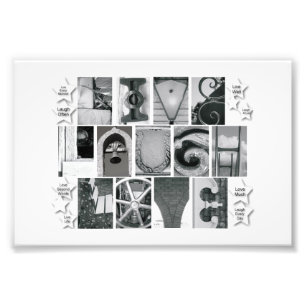 4x6 Alphabet Letter Photography Live Laugh Love Photo Print