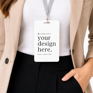 4x6 Badge ID Card Custom Design Name Badges