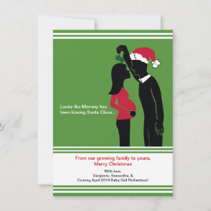4x6 Christmas Pregnancy Announcements Cards- Mummy