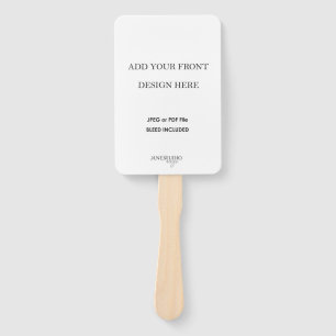 4x6" Double-sided Wedding Fan Program Printing