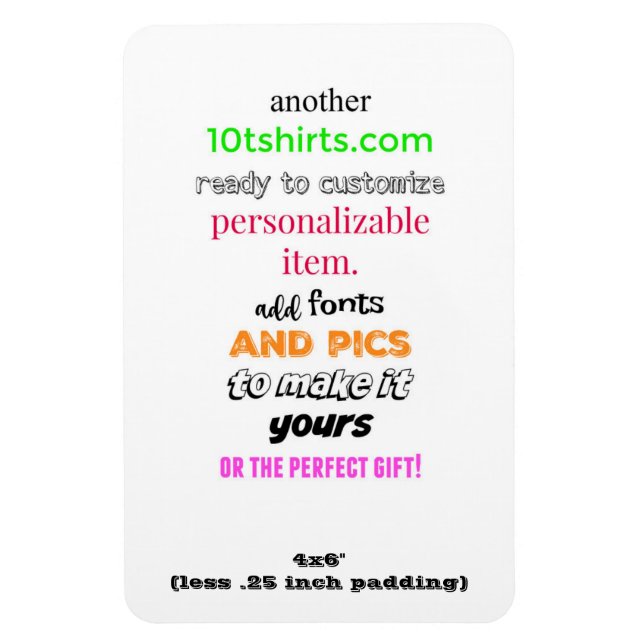 4x6" Flexible photo magnet (Vertical)