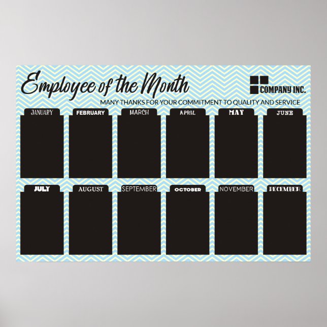 4X6 photo board employee of the month poster (Front)