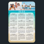 4x6 Photo Magnet Calendar 2026 Full Year<br><div class="desc">Create your own 2026 calendar magnet with two personal photos.
4x6 calendar with an ocean on a background is a cute gift idea for family and friends for Thanksgiving Day,  Christmas,  New Year or any occasions.</div>