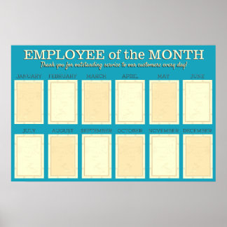 4X6 photos board employee of the month display Poster