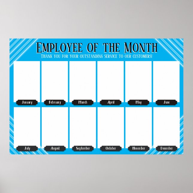 4X6 photos board employee of the month poster (Front)