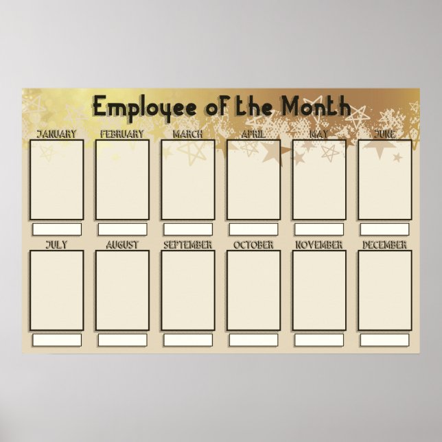 4X6 photos board employee of the month poster (Front)