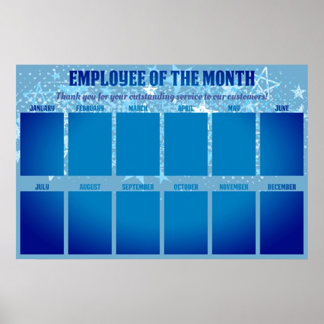 4X6 photos board employee of the month poster (Front)