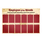 4X6 photos board employee of the month poster
