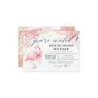 4x6 Pink Flamingo Bow Tropical Pink Business