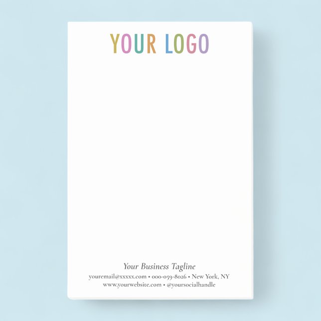 4x6 Post-it® Notes Custom Logo Branded No Minimum (MISOOK White 4x6 Post it Notes with Logo)