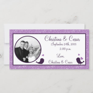 4x8 Engagement Photo Announcement Bird Swing Purpl