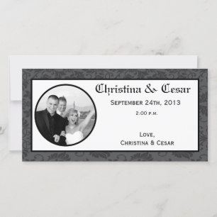 4x8 Engagement Photo Announcement Black Grey Forma