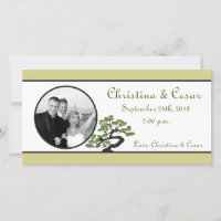 4x8 Engagement Photo Announcement Japanese Green B