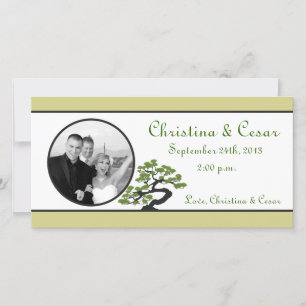 4x8 Engagement Photo Announcement Japanese Green B