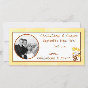 4x8 Engagement Photo Announcement Mustard Yellow P
