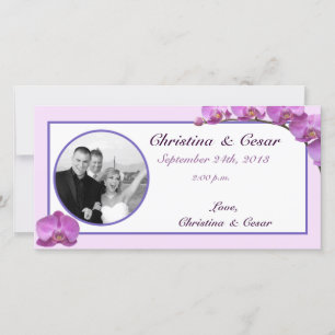 4x8 Engagement Photo Announcement Purple Orchids o