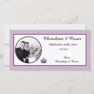 4x8 Engagement Photo Announcement Royal Purple Cro