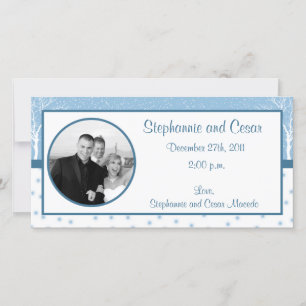 4x8 Engagement Photo Announcement Winter Blue