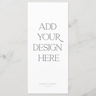 4x9" Menu or Program Printing