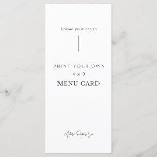 4x9 Menu: Upload Your Own Menu