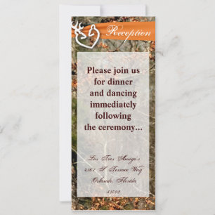 4x9 Reception Card Deer Couple Doe Buck Camo