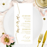 4x9 Wedding Menu Card For Plate And Thank You<br><div class="desc">Our stylish calligraphy design is perfect for wedding menus and thank you cards that can be placed on each plate.I offer a free customisation service. Please contact me for any questions or special requests.</div>