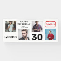 4x Photo Collage Lockdown Happy Birthday