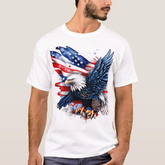 4yh july petals Eagle T-Shirt