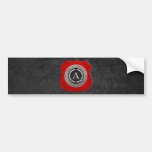 [500] “A” Silver Vintage Monogram Bumper Sticker