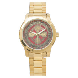 [500] Ancient Celtic Sacred Gold Knot Cross Watch