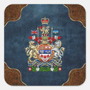 [500] Canada Coat of Arms [3D] Square Sticker